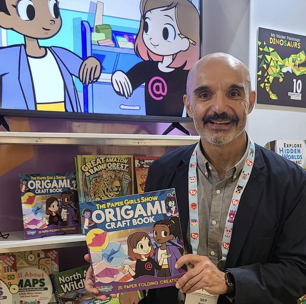Sep Riahi with a paper girls book 